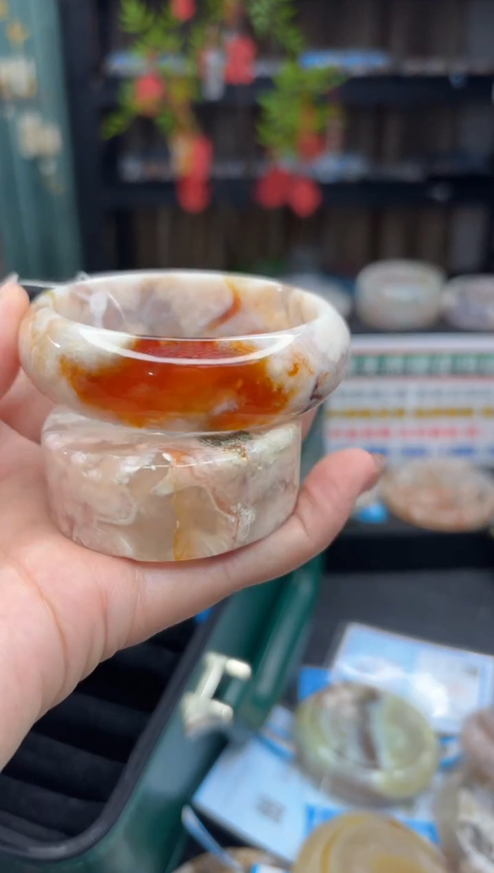 【闪购商品】石英质玉手镯未镶嵌493（55圈赠送镯心）