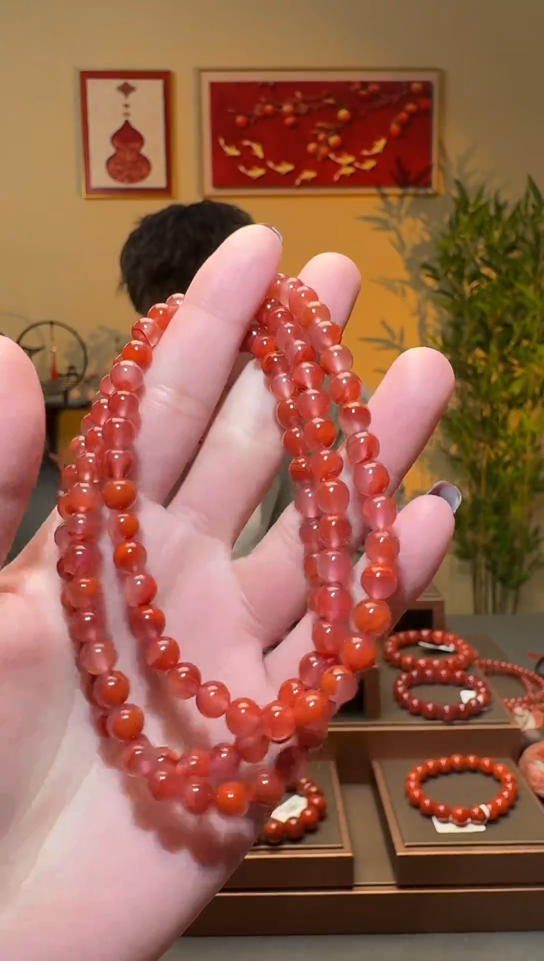 【闪购商品】南红玛瑙手链未镶嵌一条约6mm 多样性发货