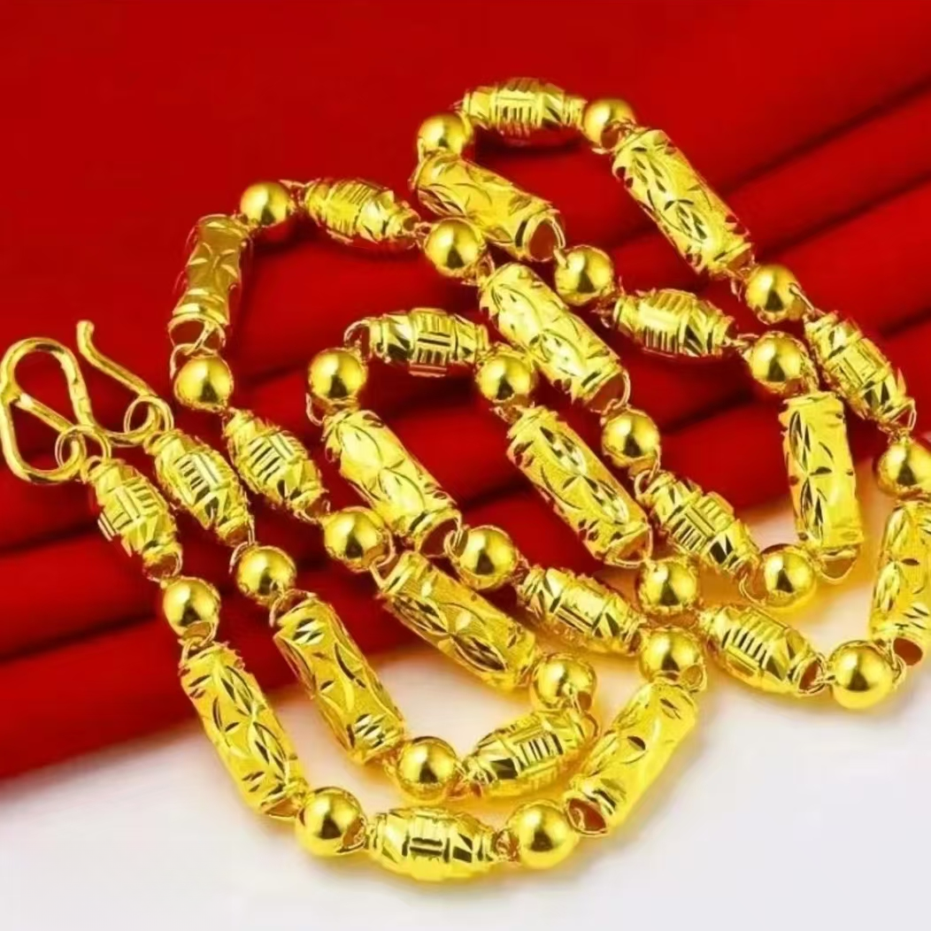 合金项链  新款（全家福项链）精美时尚百搭潮流霸气气质金色