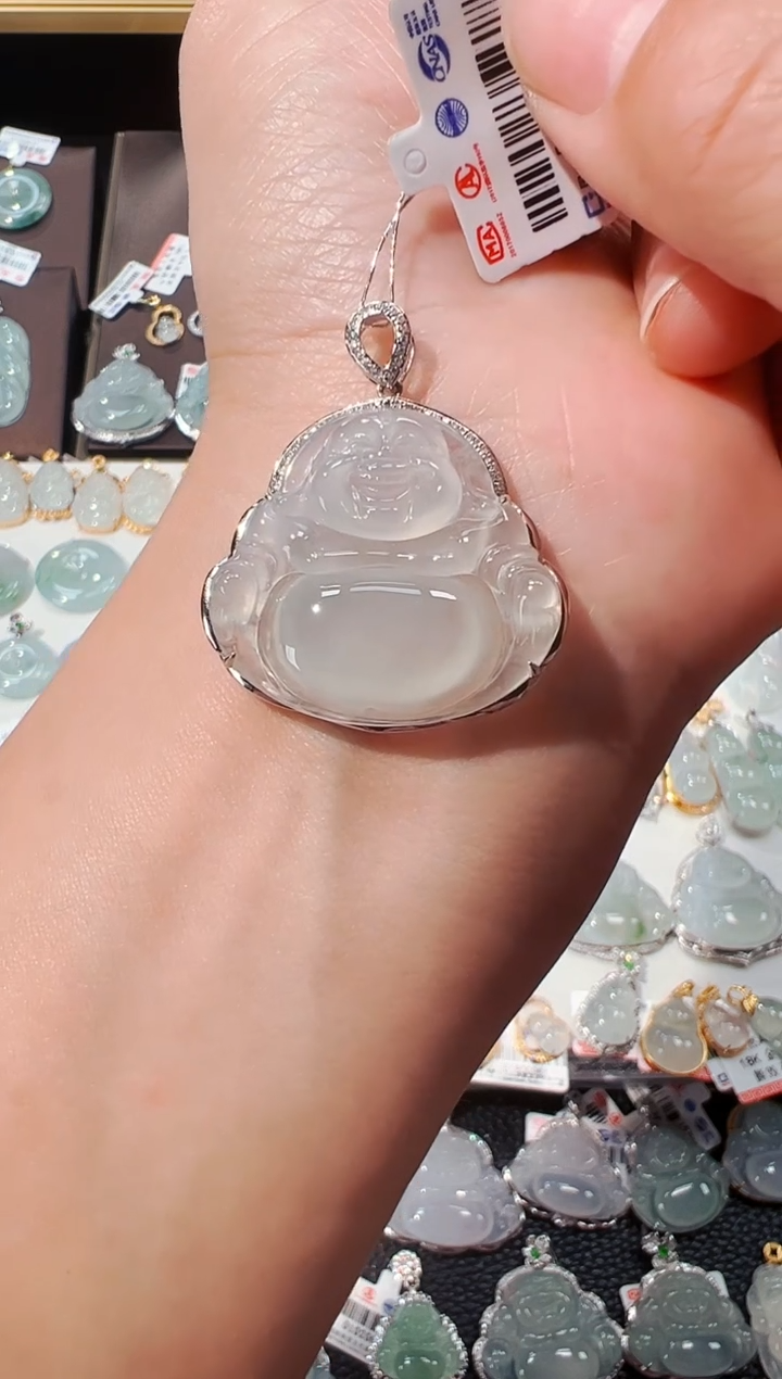 【闪购商品】翡翠吊坠(不含链)18K金镶嵌佛公吊坠788