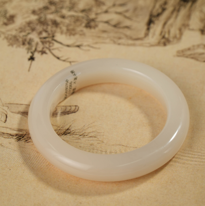 【老掌柜】和田玉/藕粉手镯56圈口  DGG030706