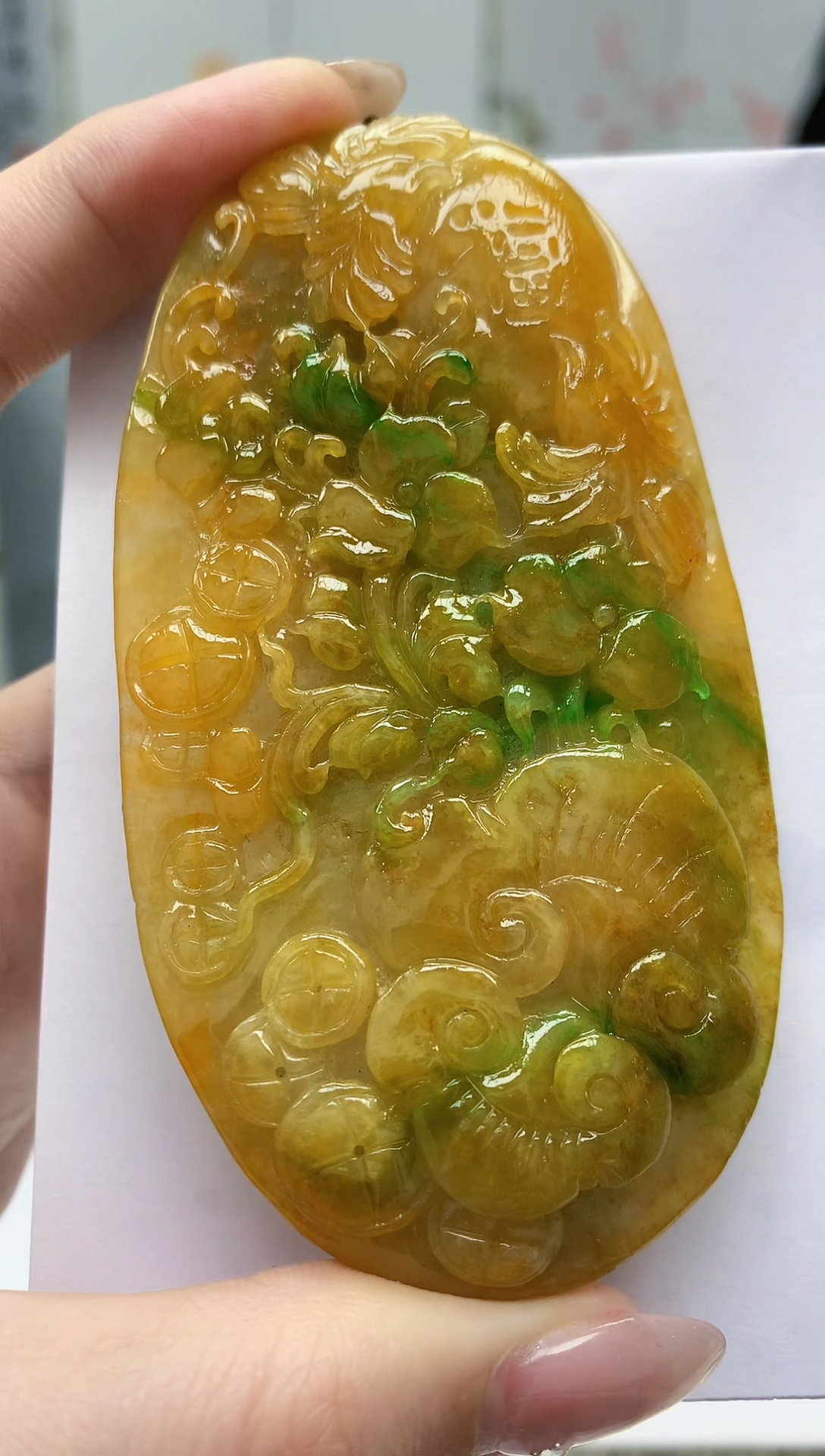 【闪购商品】定制翡翠未镶嵌4852jw-毛货挂件126赠珠链