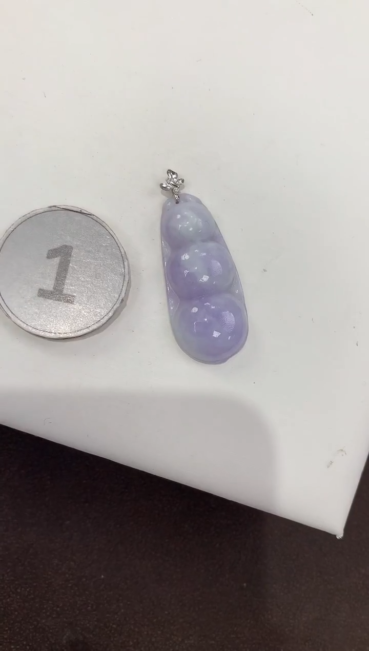 颈饰18K金镶嵌翡翠天然缅甸A货翡翠