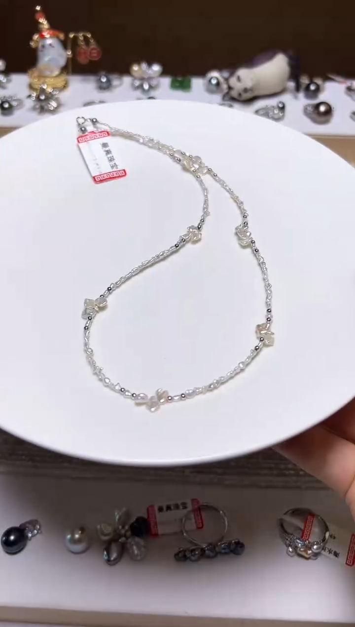 海水珍珠18K金镶嵌颈饰澳白