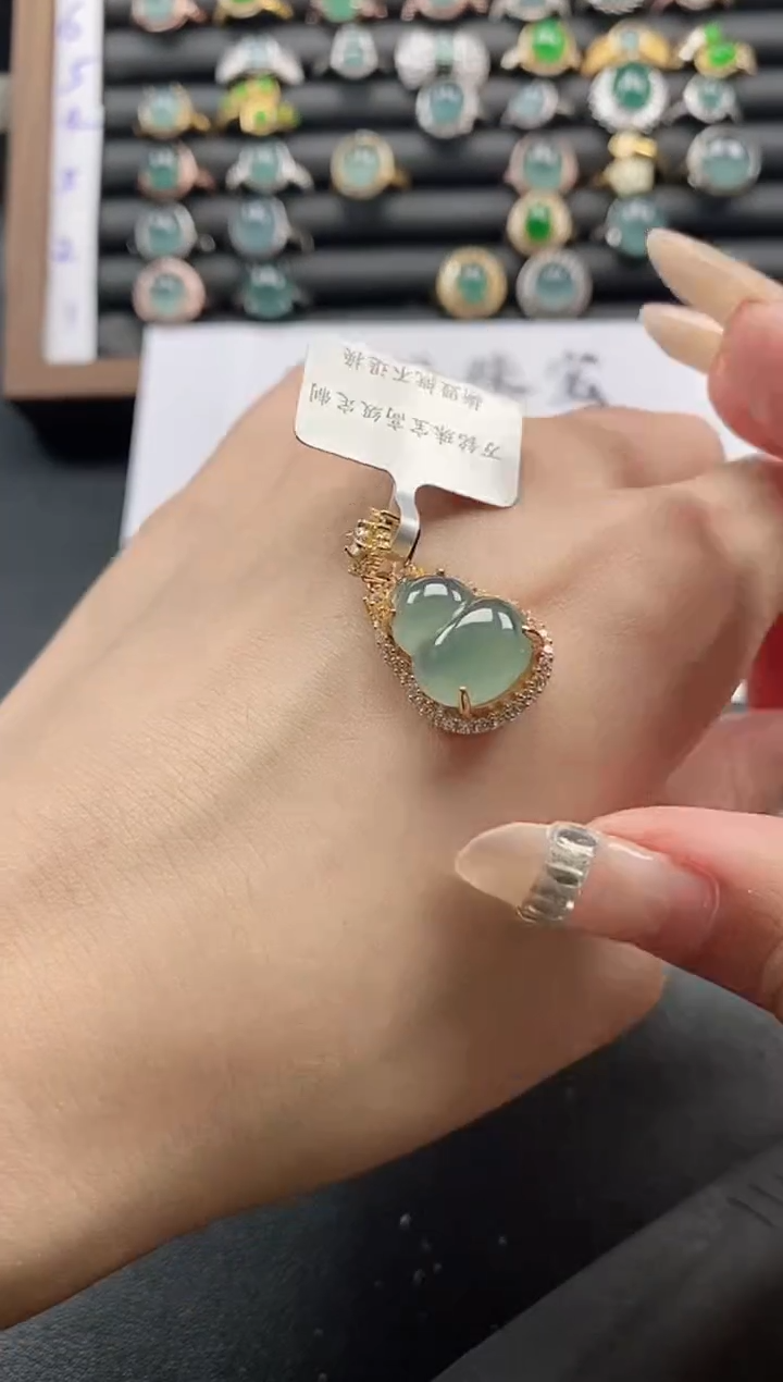 银S925镶嵌戒指翡翠51151