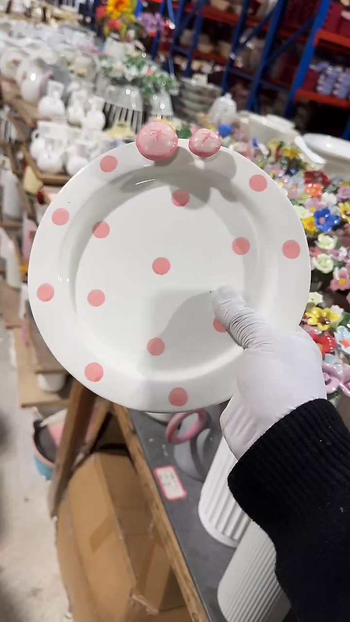 陶瓷蘑菇盘微瑕 凑满20元包邮