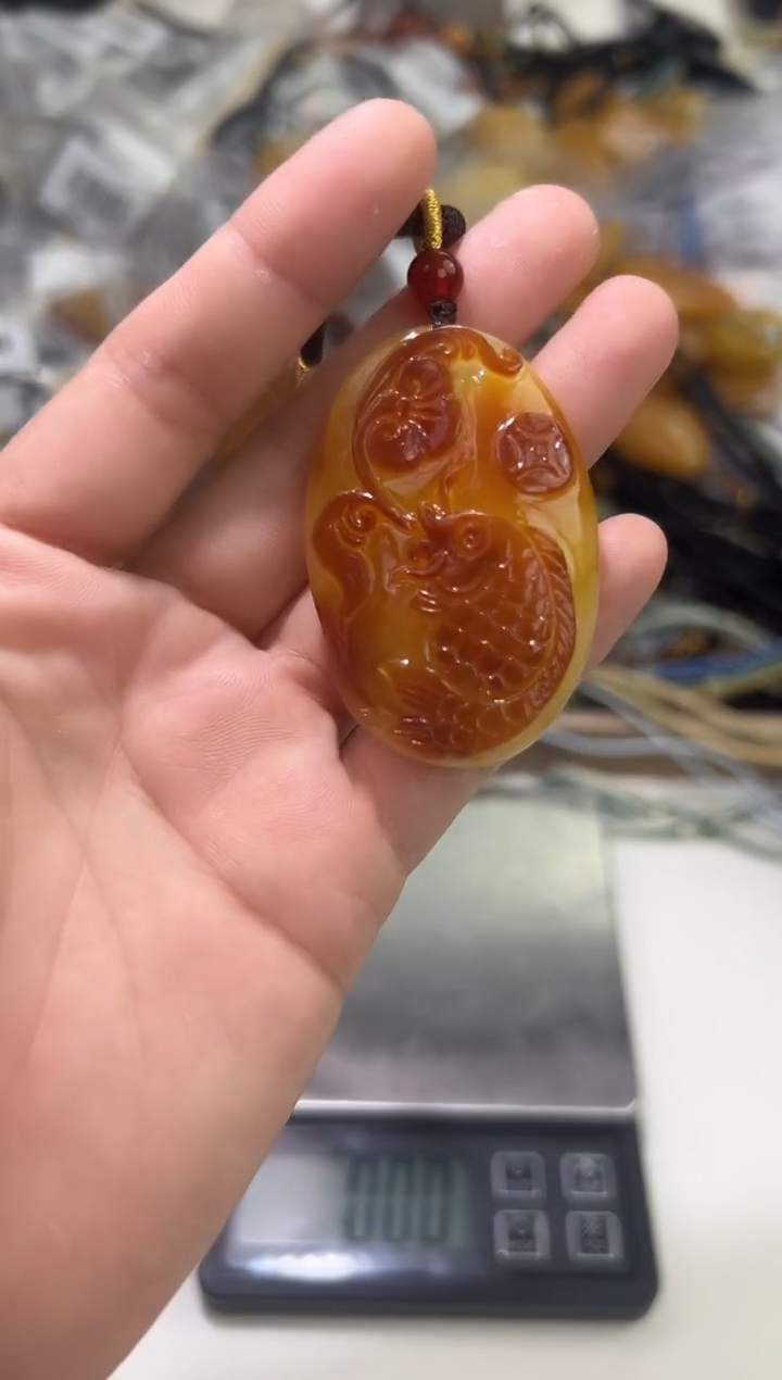 裸石琥珀未镶嵌琥珀蜜蜡吊坠