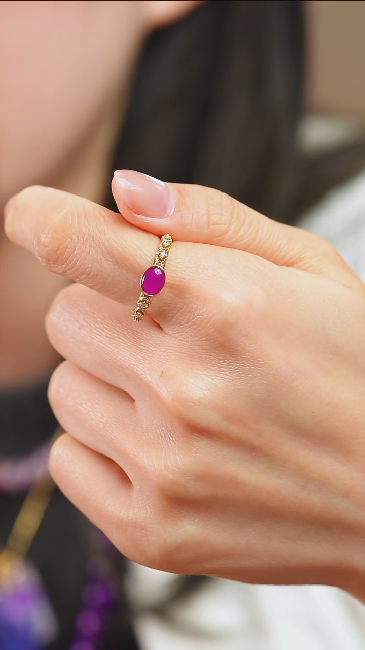 18K金镶嵌苏纪石（舒俱来）戒指313