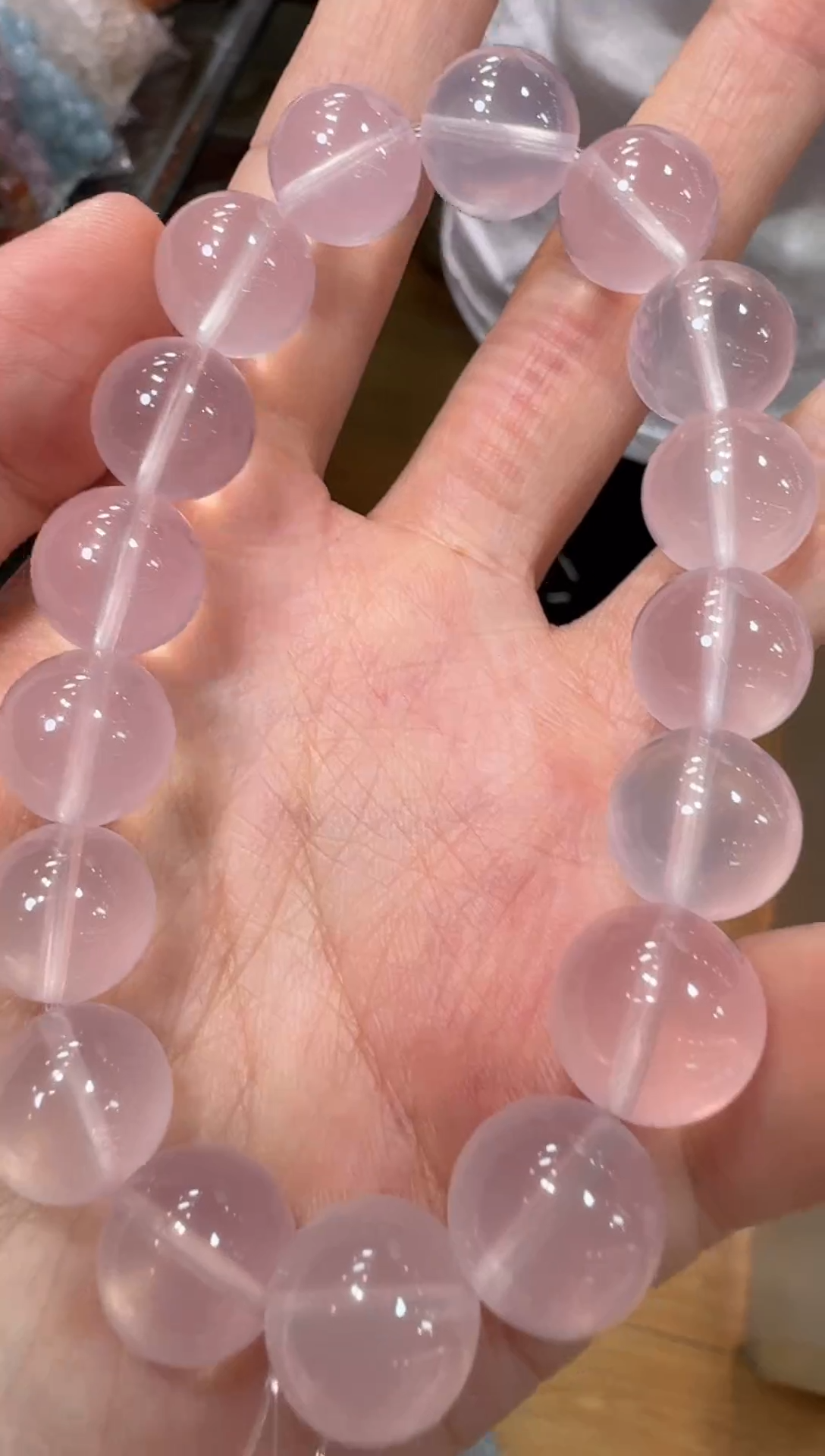 水晶手链未镶嵌粉水晶12m多样发一YF10018