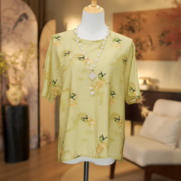 松风入墨 新中式气质时尚百搭上衣0121