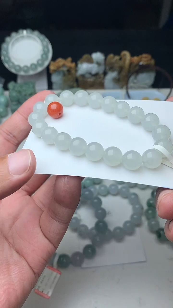 颈饰未镶嵌翡翠养***人珠子