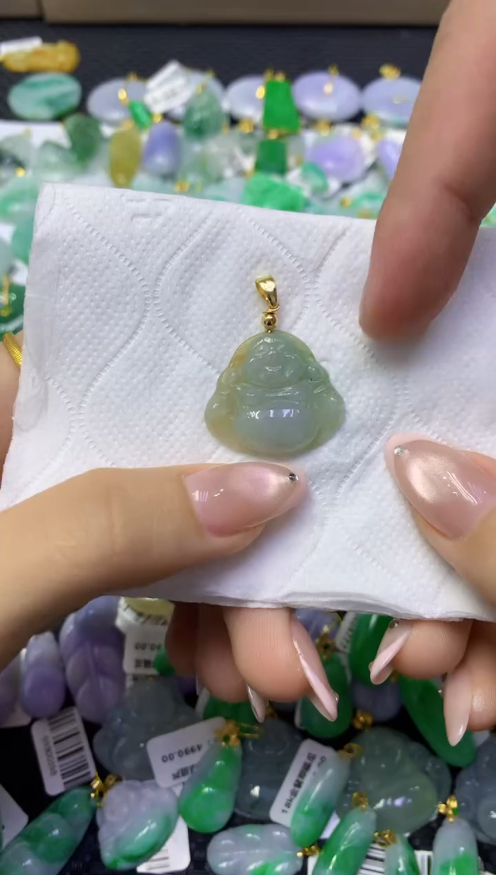 颈饰未镶嵌翡翠天然缅甸翡翠A货