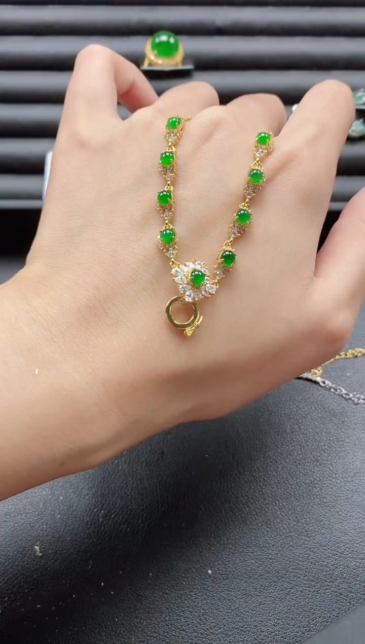 【闪购商品】翡翠戒指银S925镶嵌51511-2