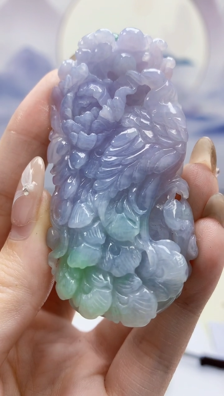 定制翡翠未镶嵌4925jw-毛货挂件70