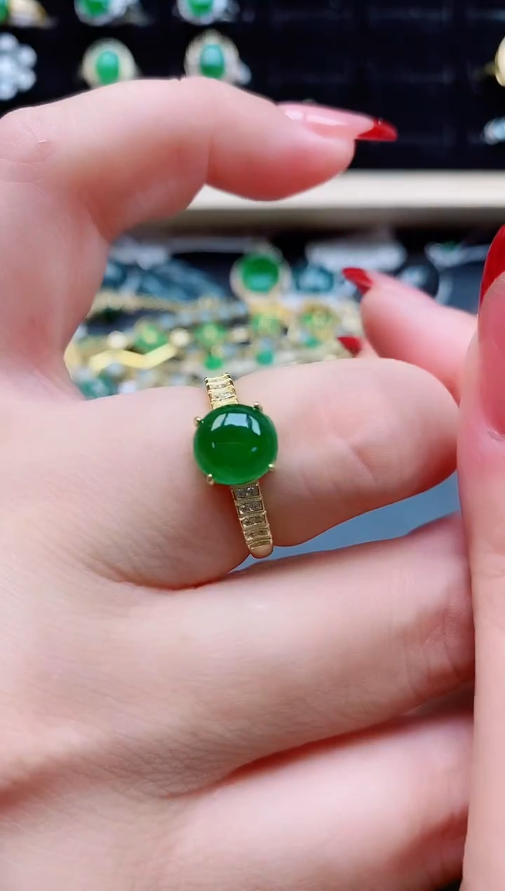 【闪购商品】翡翠戒指银S925镶嵌12121