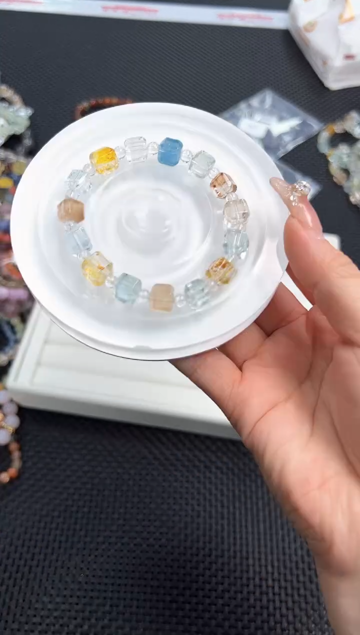 未镶嵌手串托帕石4m多样性发其一/1条默认微瑕