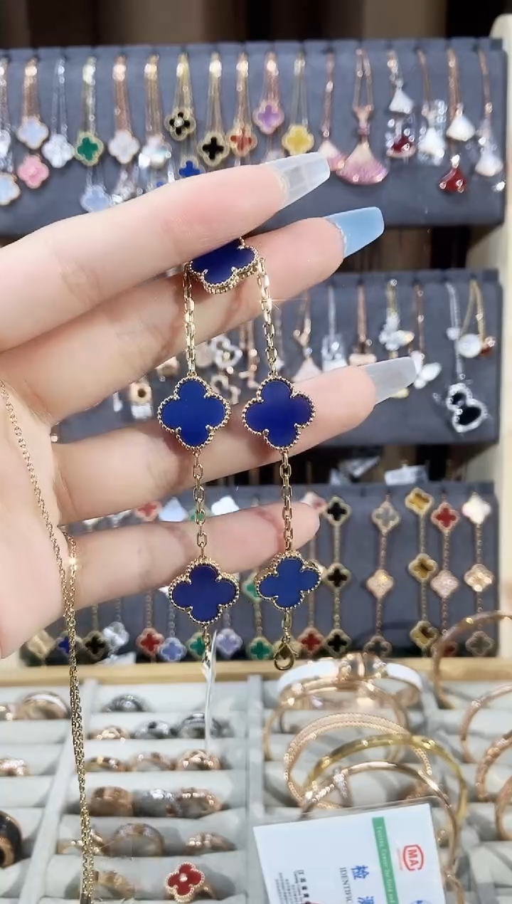 玛瑙/玉髓手链18K金镶嵌玛瑙K黄蓝五花