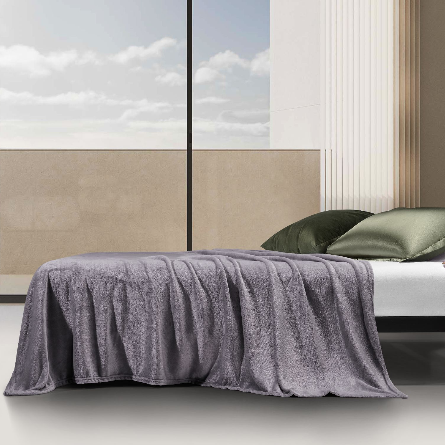 水星家纺品牌盖毯纯色