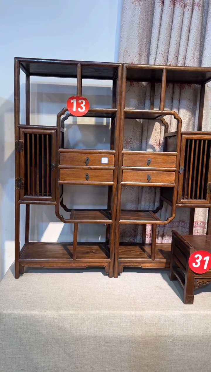 【闪购商品】木花梨木   13号 一对  博古架