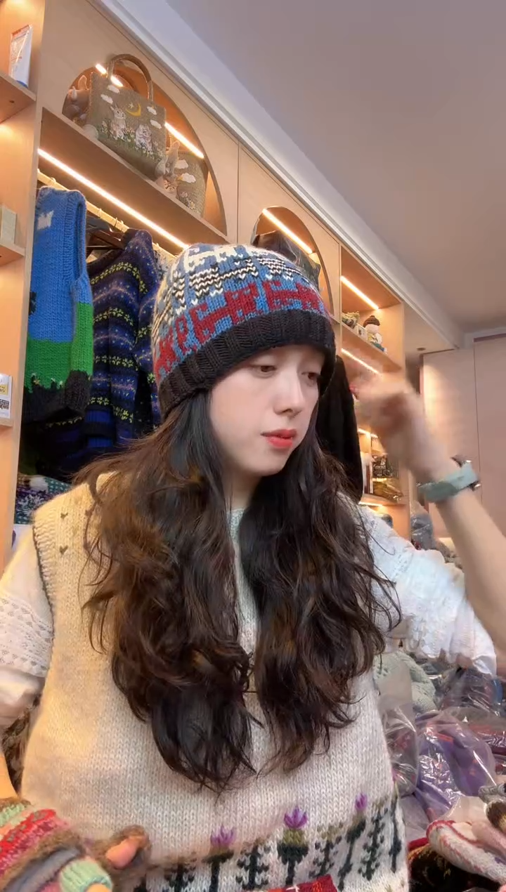 羊毛美利奴猫猫像素帽