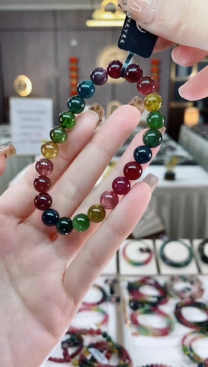 【闪购商品】单圈手串8mm+未镶嵌碧玺一物一证dan