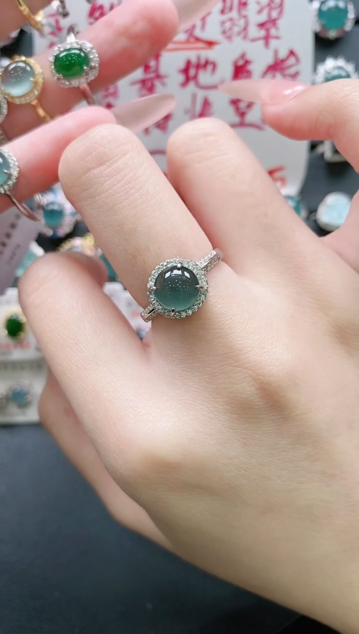 【闪购商品】翡翠戒指银S925镶嵌11111111