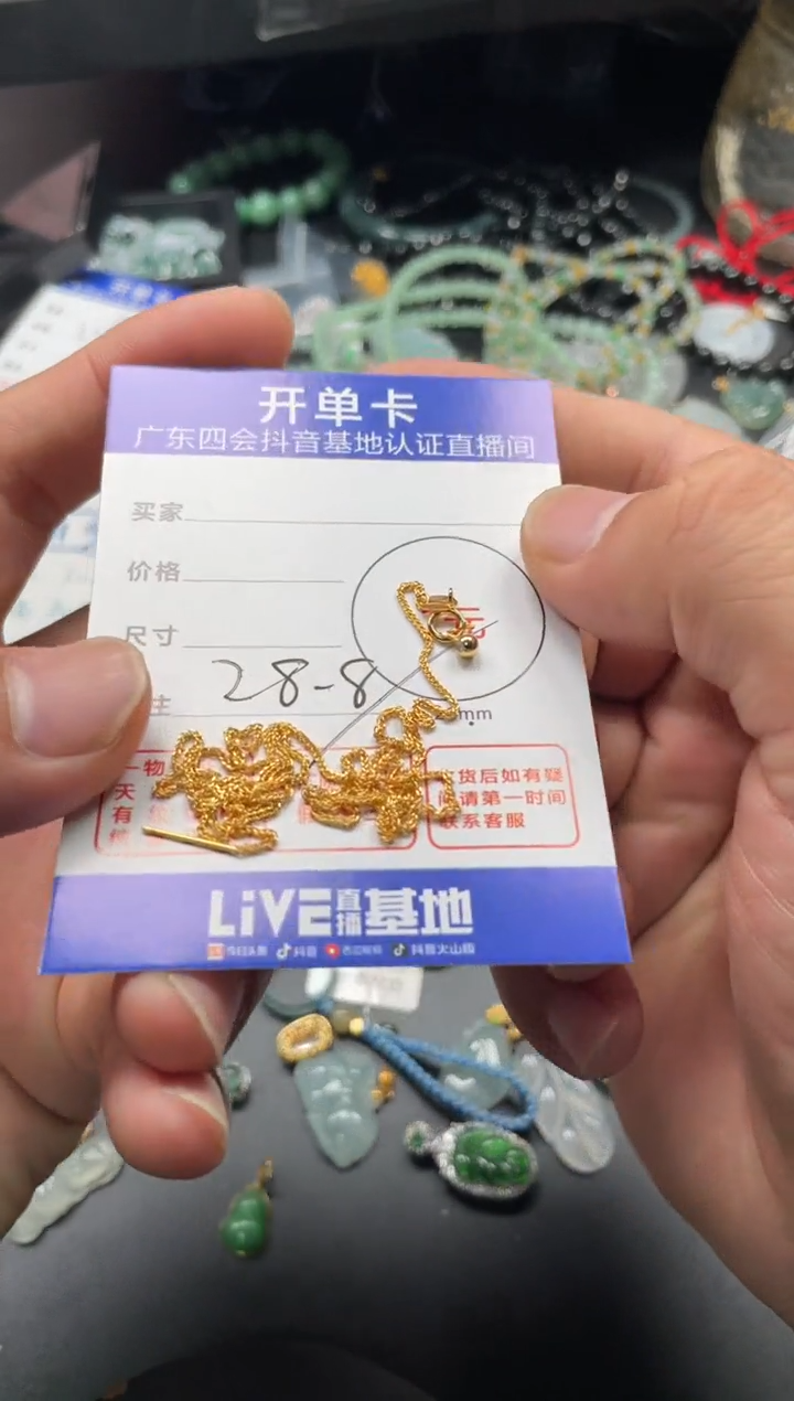 颈饰未镶嵌翡翠链子