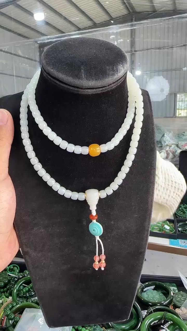 【闪购商品】和田玉项链未镶嵌卡7*8左右设计款长链