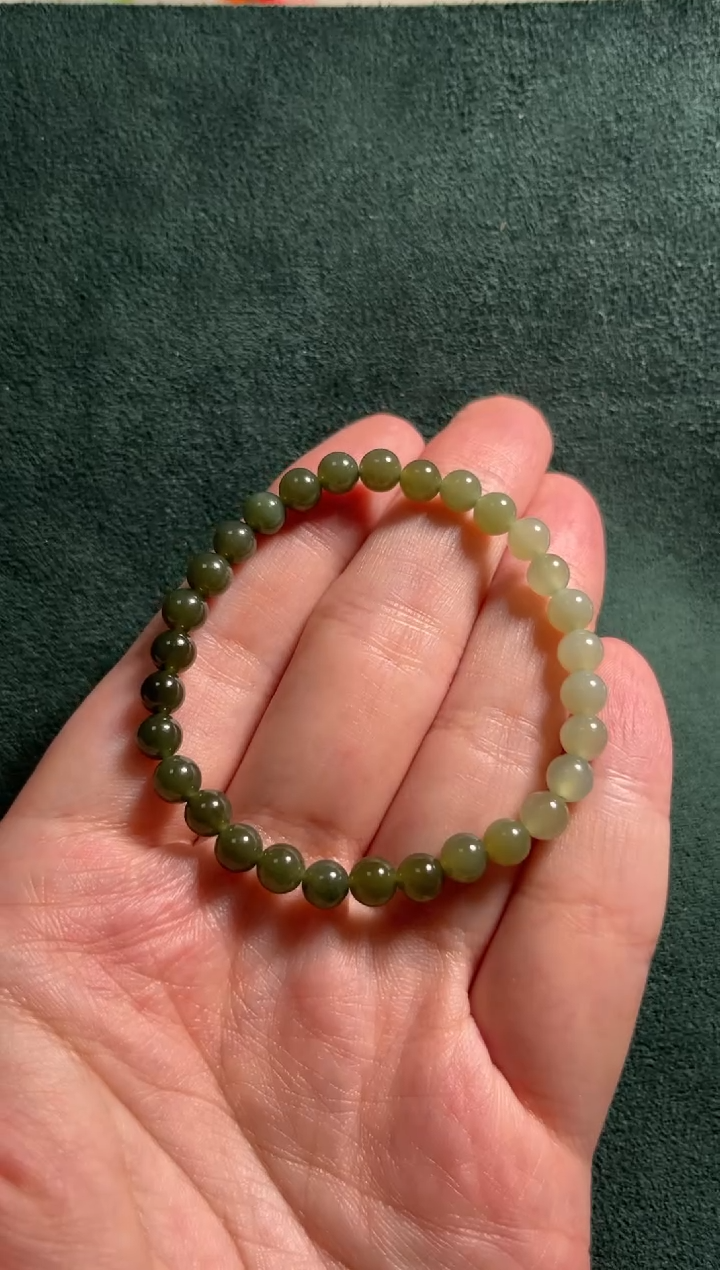 未镶嵌手串和田玉和田玉渐变单圈