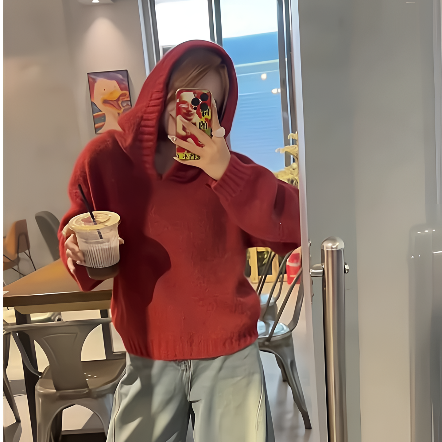 Malena Dream 时尚连帽简约针织上衣 MD25010385