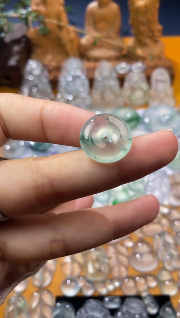 【闪购商品】定制翡翠未镶嵌平安扣16.6*4.4