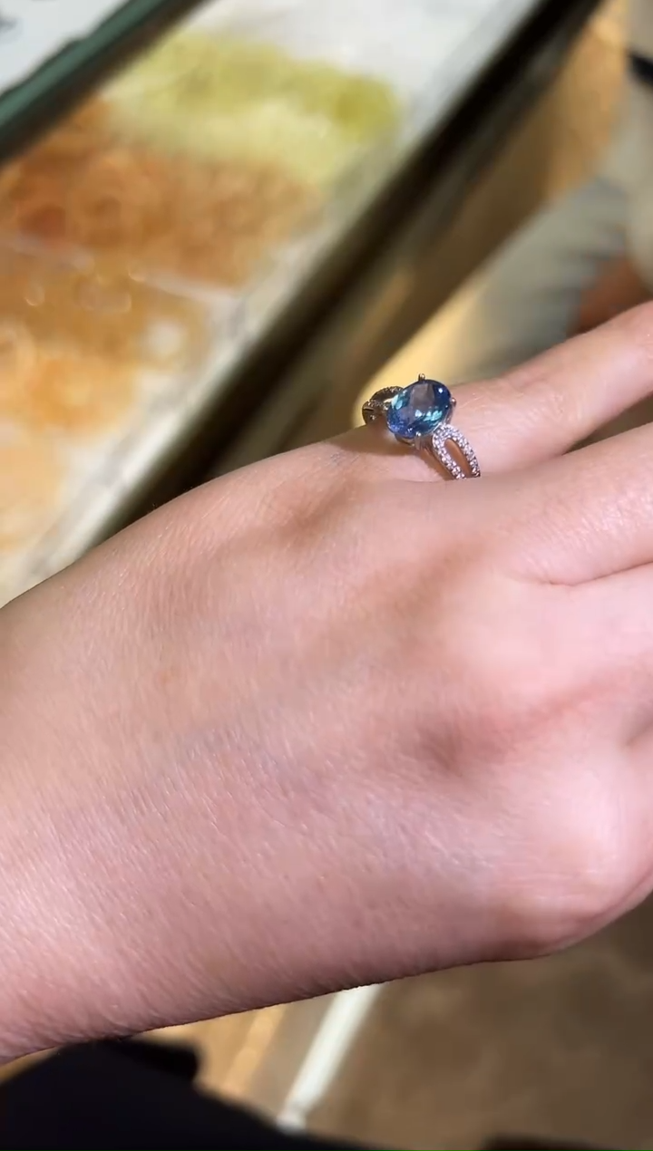 银S925镶嵌戒指托帕石1206m088多样性发其一