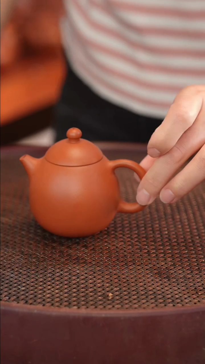 茶壶紫砂140cc 朱泥 半手工 龙蛋 