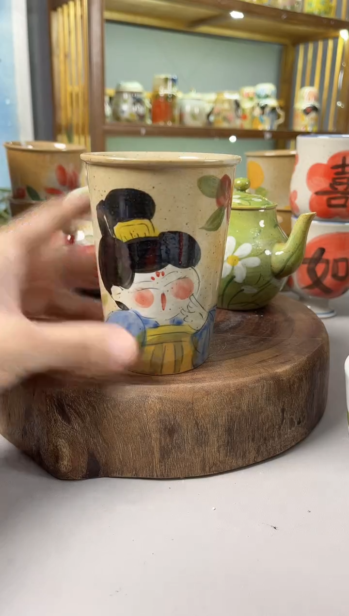 【闪购商品】瓷片手绘高温釉下彩陶瓷