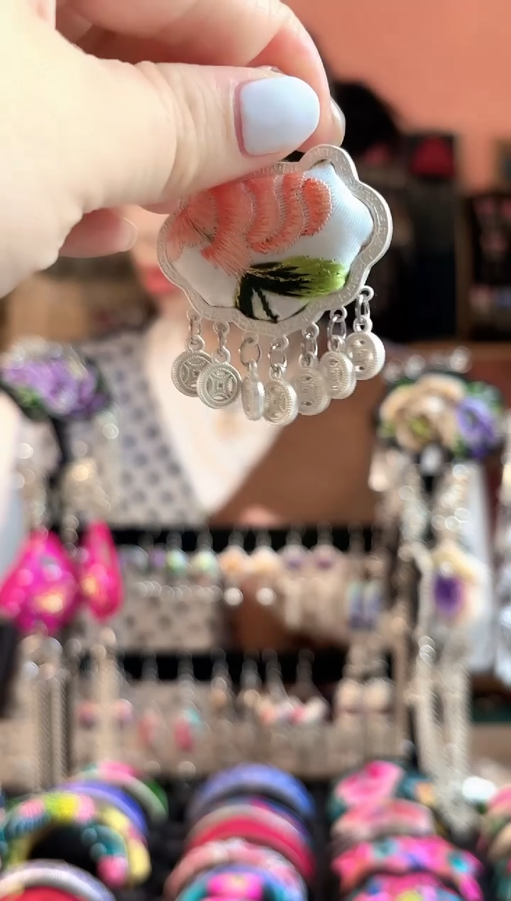 织绣东*艺枝独绣老绣饰品1