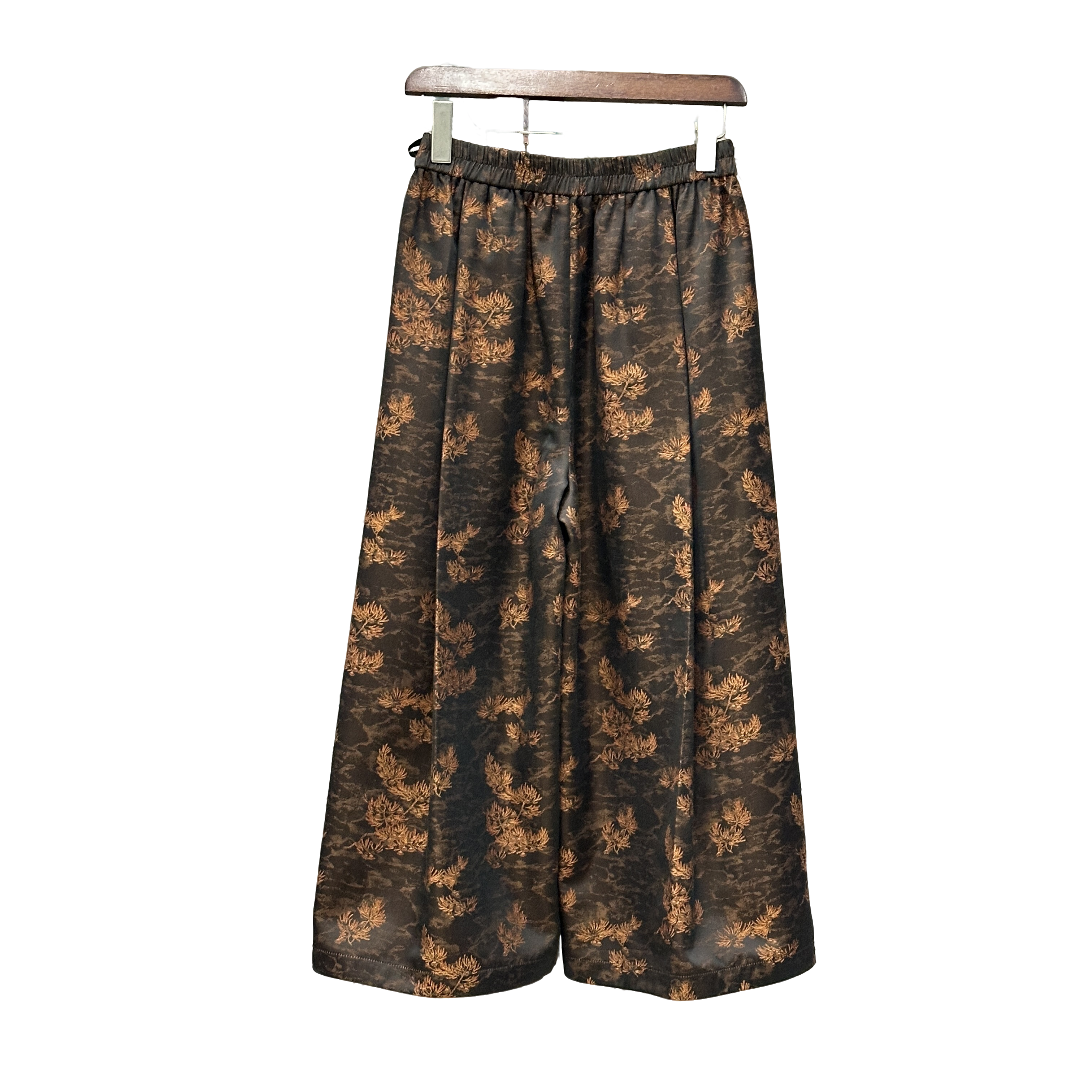 「利琪高订」国风新中式气质印花大码显瘦宽松阔腿裤B5302