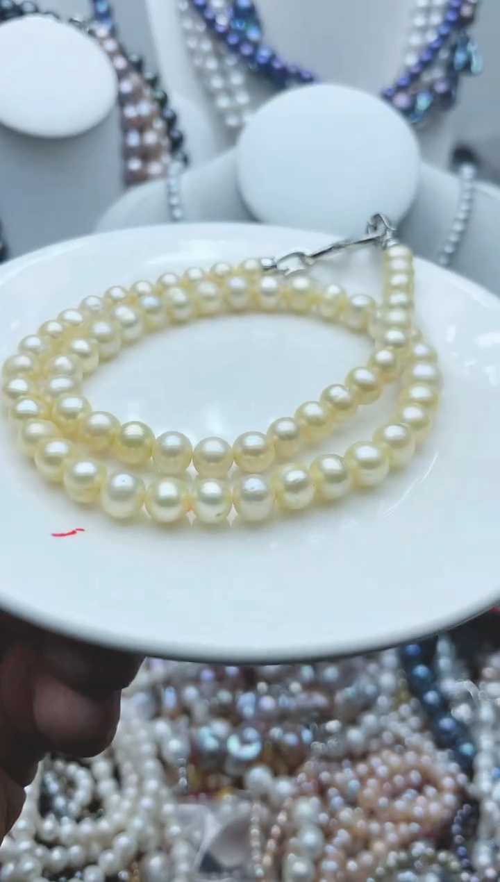 【闪购商品】淡水珍珠颈饰钛钢1