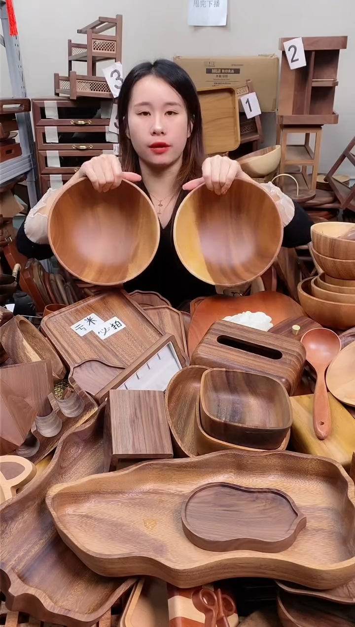 木  南美胡桃木碗24*9cm   A