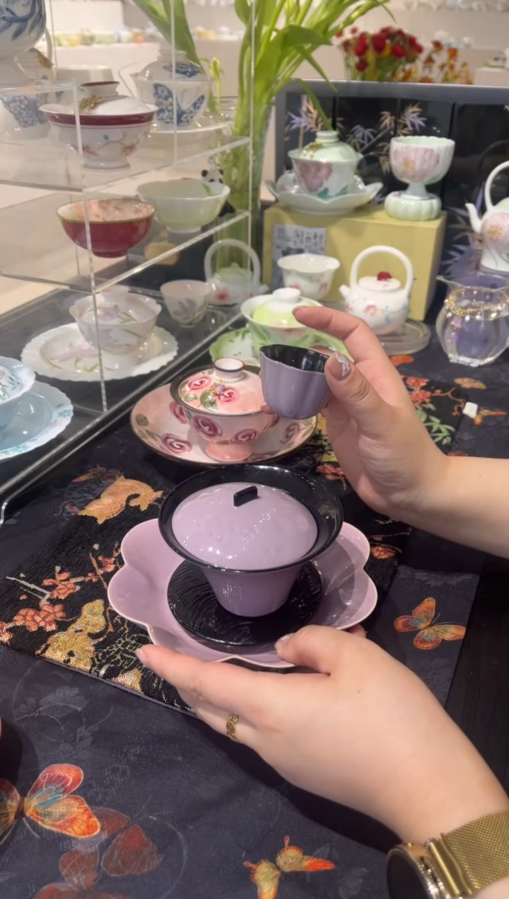 【闪购商品】紫气东来 盖碗+茶杯 +壶承