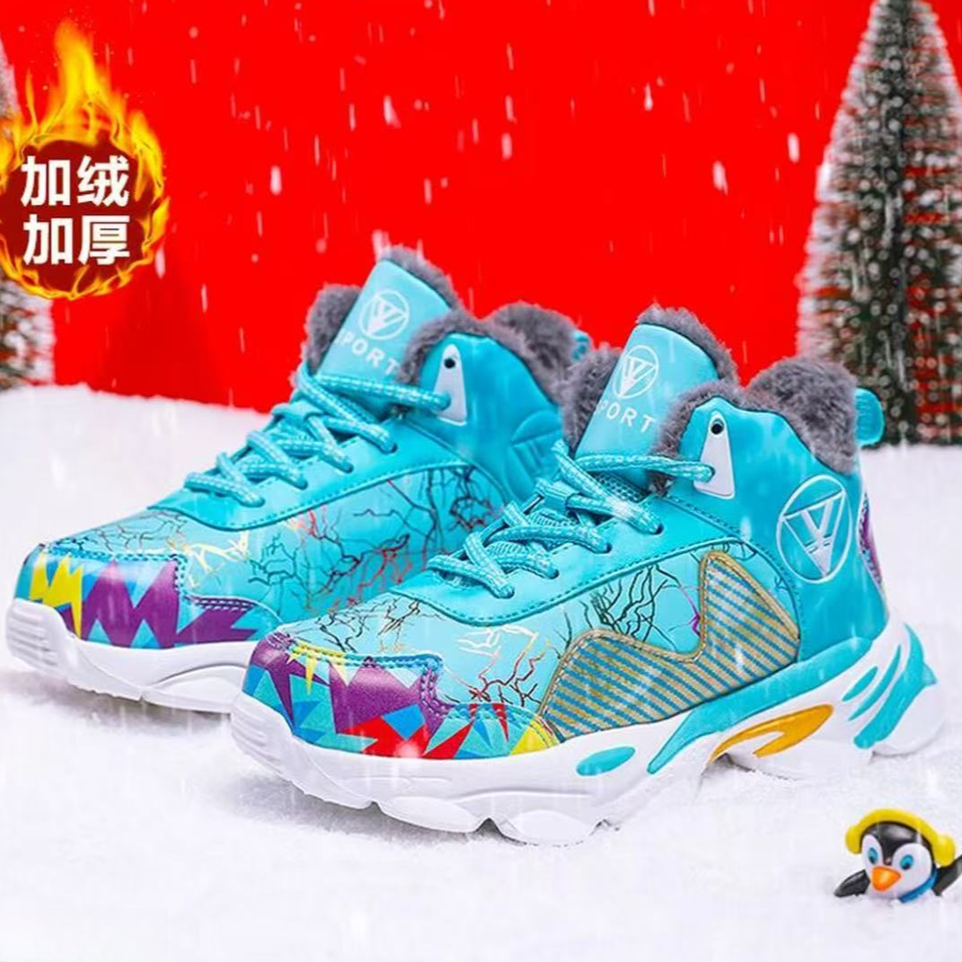 z9篮球鞋运动鞋潮鞋时尚极简风冬季保暖休闲鞋男女通用100棉