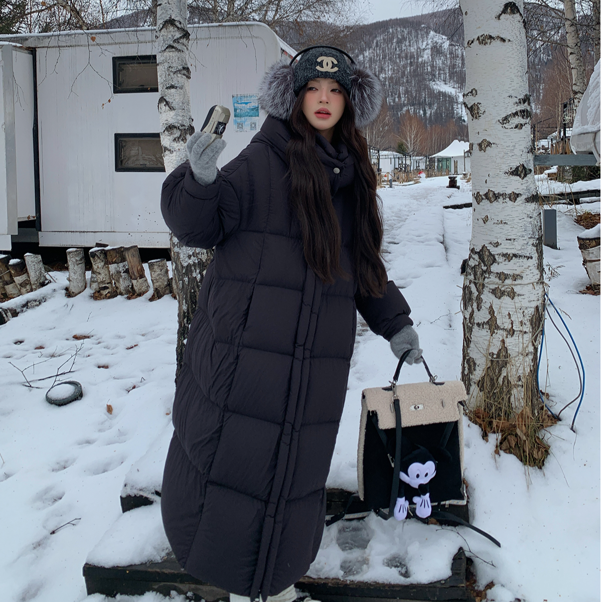 极寒系列25新厚款90鸭绒羽绒服连帽高品质轻奢长羽绒服外套2509