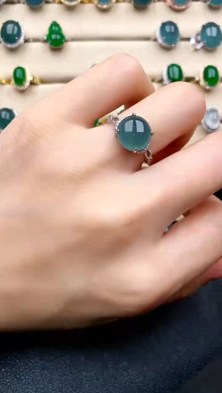 【闪购商品】翡翠戒指银S925镶嵌....