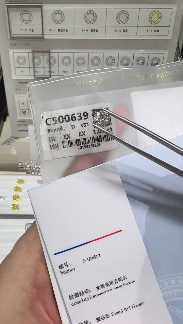 【闪购商品】实验室培育钻石裸石未镶嵌@ 1.06ct先鉴赏，再定制！