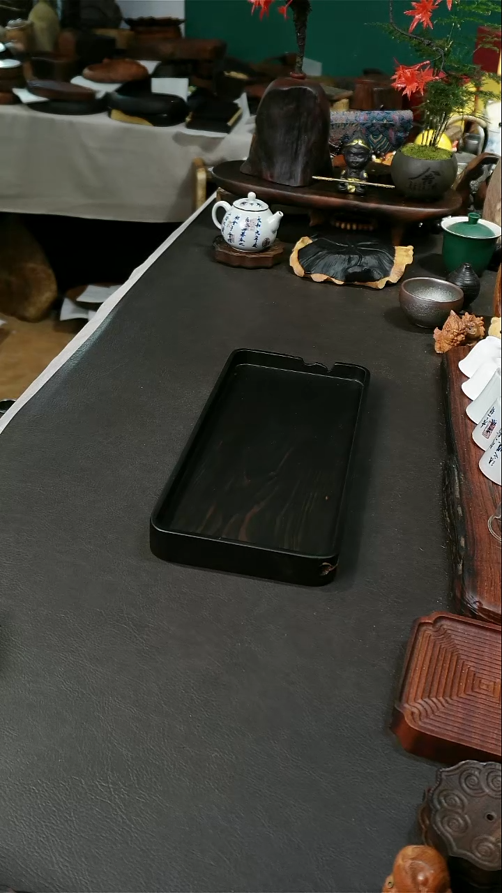 紫光檀侘寂风干泡托盘35-16-3