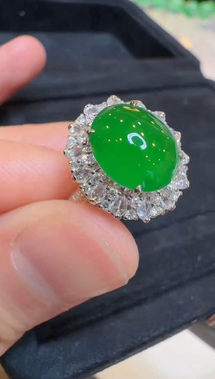 【闪购商品】翡翠戒指18K金镶嵌多样性团购发一件