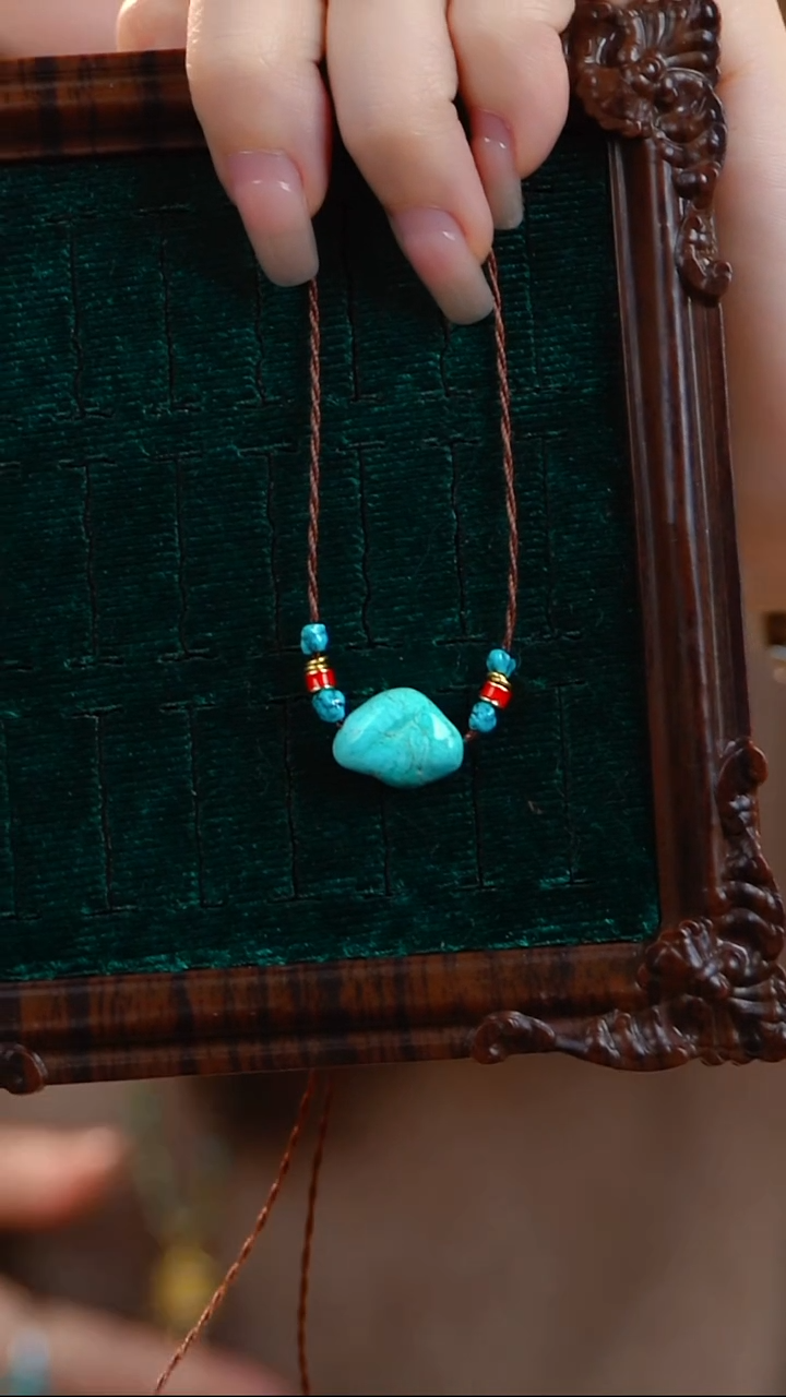 未镶嵌绿松石项链绿松