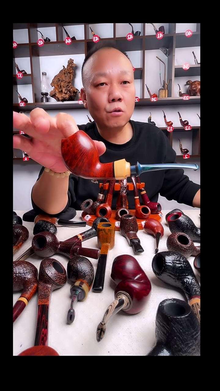 意大利石楠木手工打磨烟斗