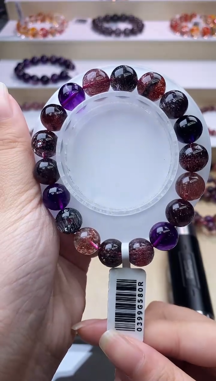 【闪购商品】水晶手链未镶嵌黑加仑超七12m+