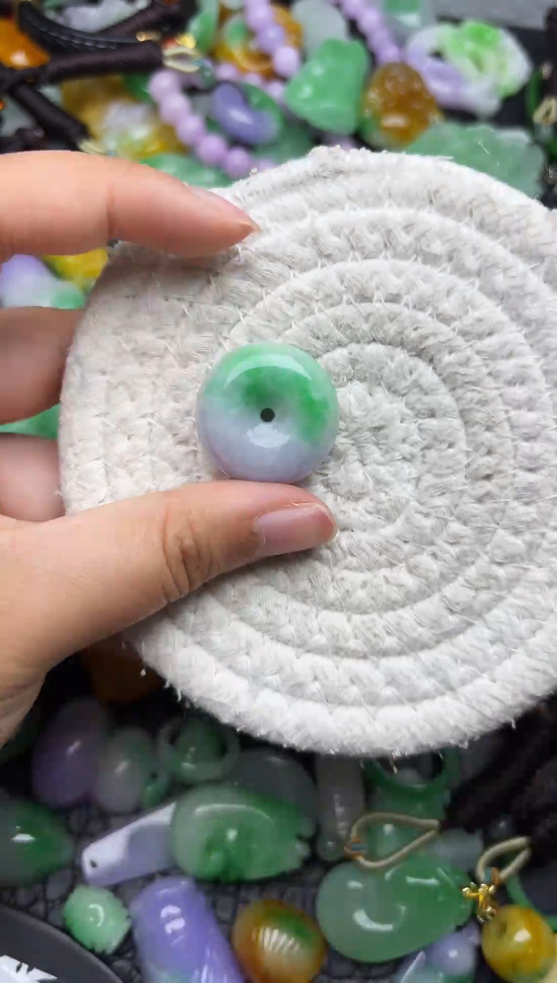 颈饰未镶嵌翡翠缅甸翡翠吊坠