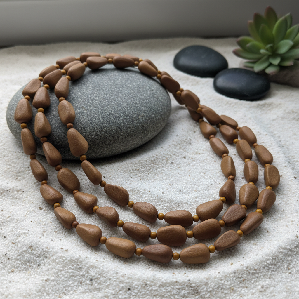 天然原生态东北红松子手工项链108粒13-14